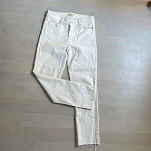 MOTHER jean white ankle